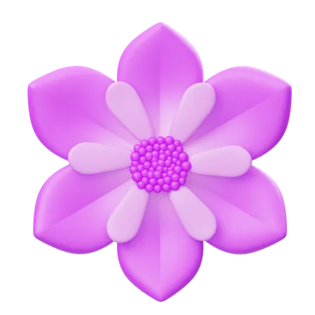 Flor Purpura  3D Icon