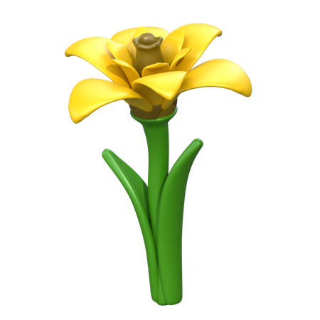 Flor de narciso  3D Icon