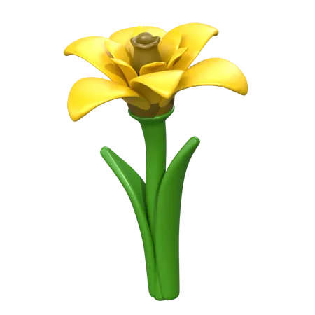 Flor de narciso  3D Icon