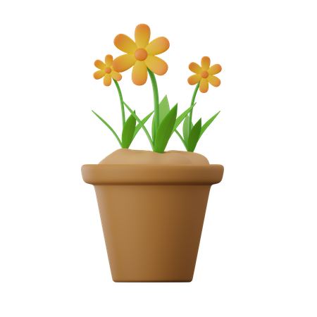 Flor de narciso  3D Icon