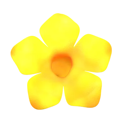 Flor natural amarilla  3D Icon