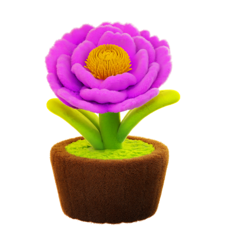 Flor Peônia  3D Icon