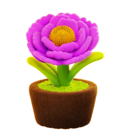 Flor Peônia  3D Icon