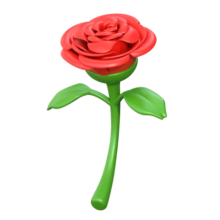 Flor rosa  3D Icon