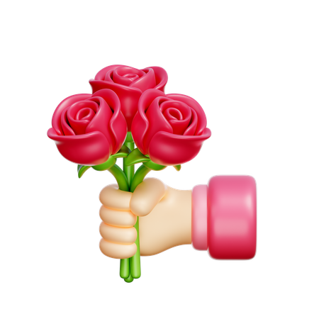 Flor rosa  3D Icon