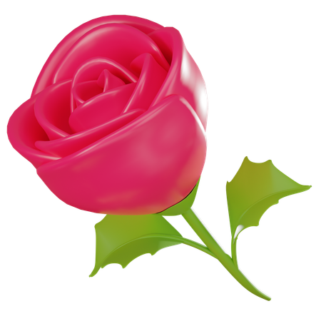 Flor rosa  3D Icon