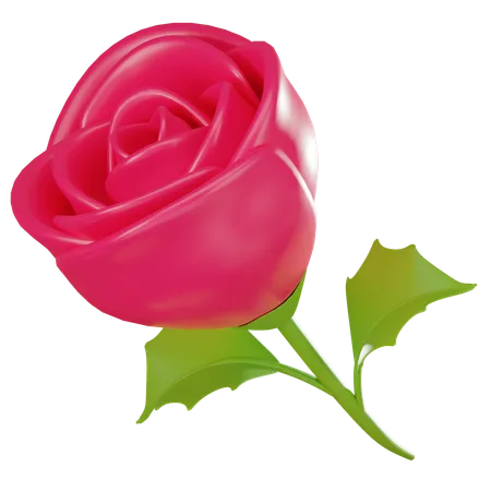 Flor rosa  3D Icon