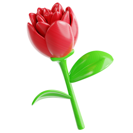 Flor rosa  3D Icon