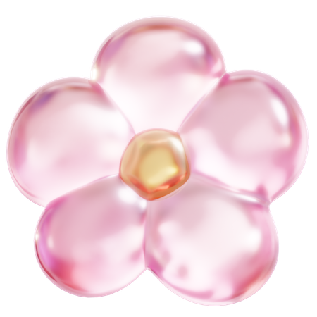 Flor rosa  3D Icon