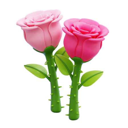 Flor rosa  3D Icon