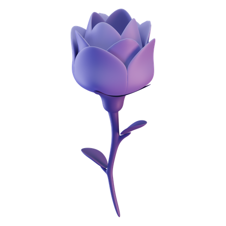 Flor rosa  3D Illustration