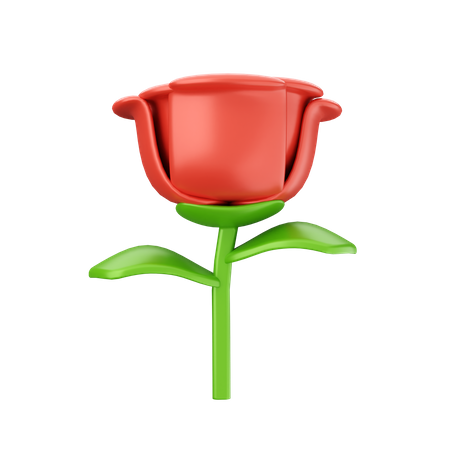 Flor rosa  3D Icon