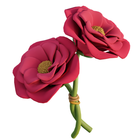 Flor rosa  3D Icon