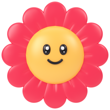 Sonrisa de flor  3D Icon