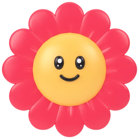 Sonrisa de flor  3D Icon