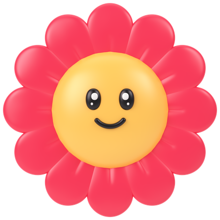 Sorriso de flor  3D Icon