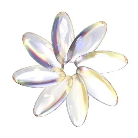 Flor de cristal  3D Icon