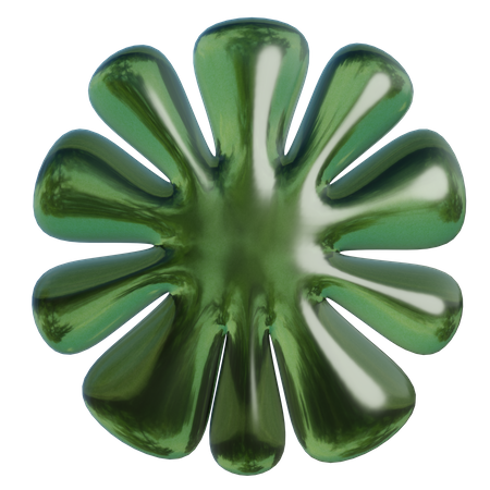 Floral Abstract Shape  3D Icon