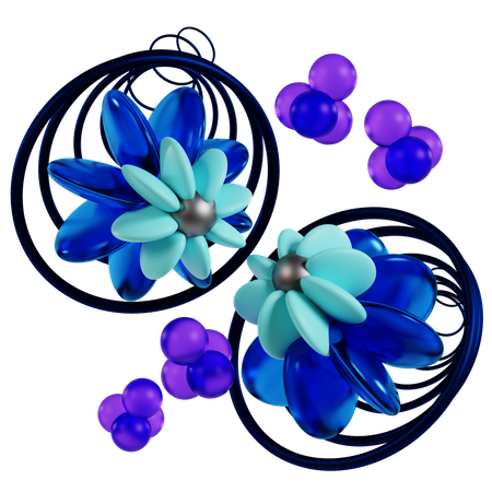 Blumen Fusion Abstrakt Geometrisch  3D Icon