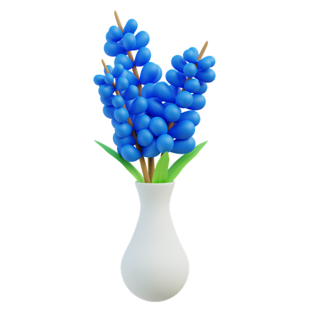 Flores azules antirrino  3D Icon