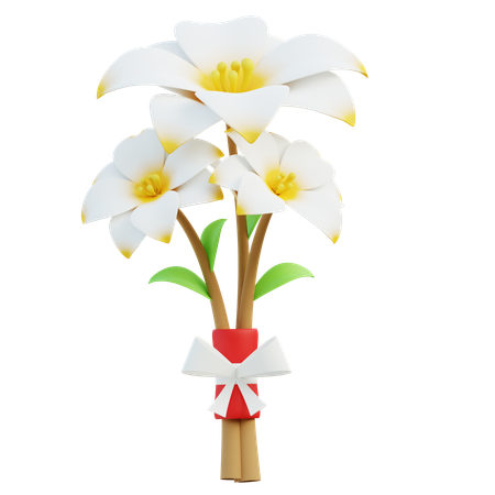 Flores de jasmim branco  3D Icon