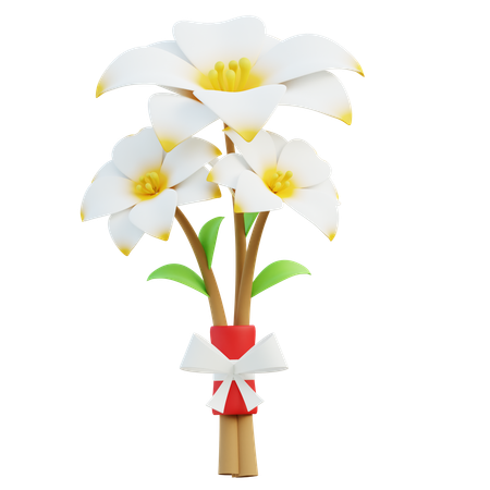 Flores de jazmín blanco  3D Icon