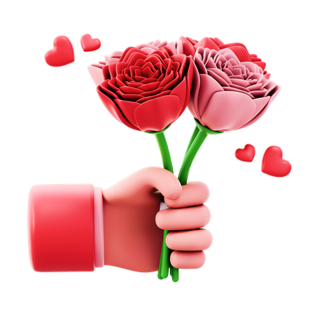 Flores de san valentin  3D Icon