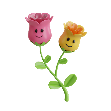 Flores fofas  3D Icon