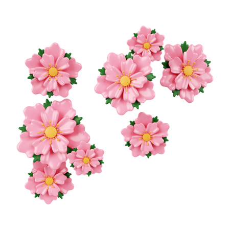 Flores de sakura  3D Icon