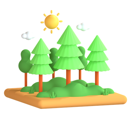 Floresta  3D Icon