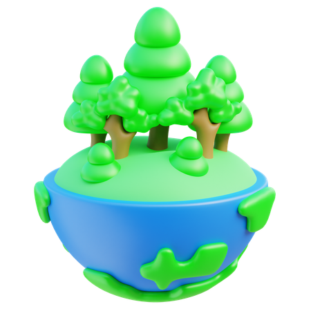 Floresta  3D Icon