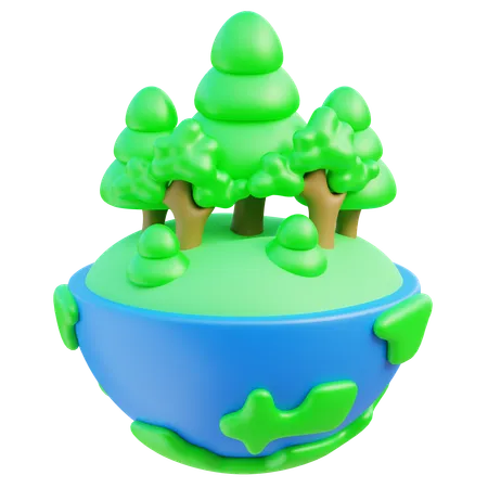 Floresta  3D Icon