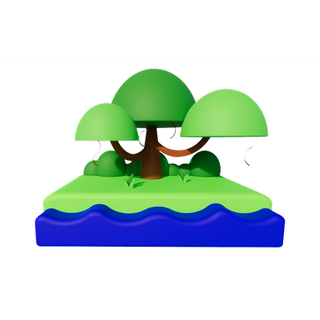 Floresta  3D Icon