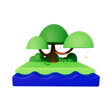 Floresta  3D Icon