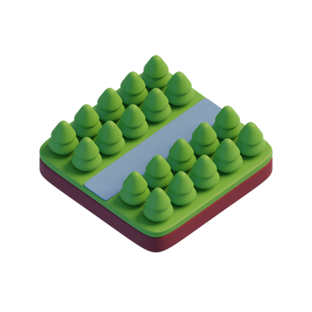 Floresta  3D Icon