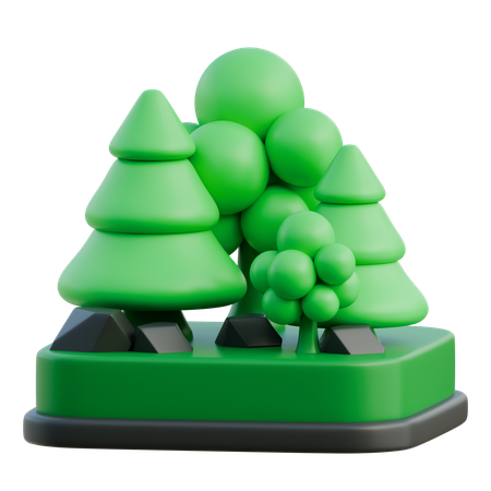 Floresta  3D Icon