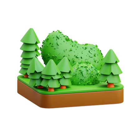 Floresta  3D Icon