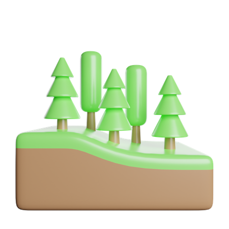 Floresta  3D Icon