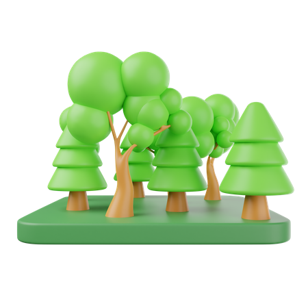 Floresta  3D Illustration