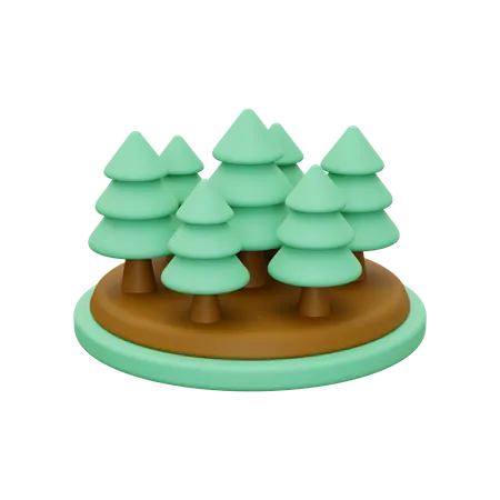 Floresta  3D Illustration