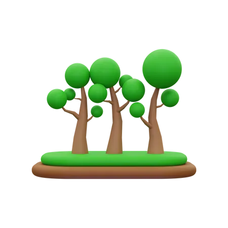 Cone De Floresta Natural 3 D 3D Icon