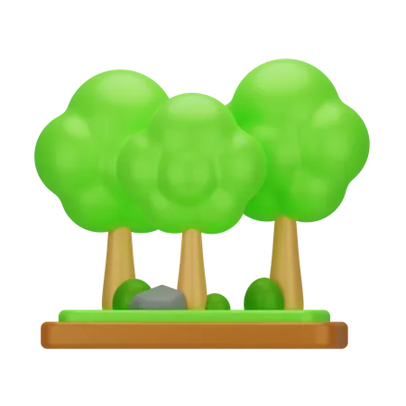 Floresta  3D Icon