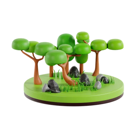 Floresta  3D Icon