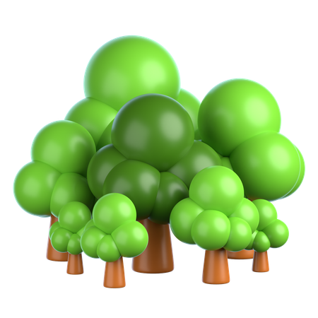 Floresta verde  3D Icon