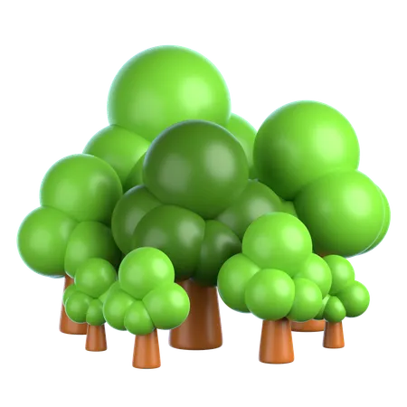 Floresta verde  3D Icon