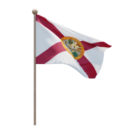 Florida-Fahnenmast  3D Flag