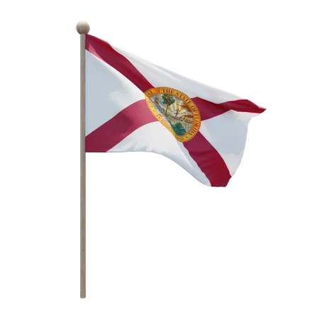 Florida-Fahnenmast  3D Flag