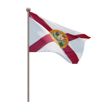 Mât de drapeau de Floride  3D Icon