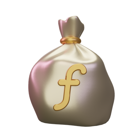 Sac d'argent en florin  3D Icon