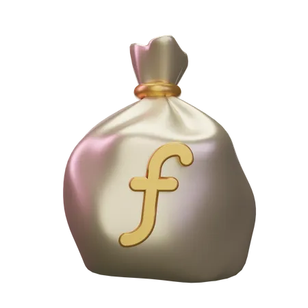 Sac d'argent en florin  3D Icon